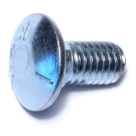 Midwest Fastener Carriage Bolt, Square Neck, 16 (Coarse), 3/4 in L, Steel, Zinc Plated, 12 PK 31861